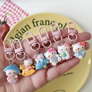 6Pcs Kitty Bag Charm Set