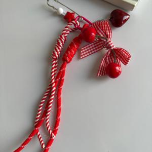 Crimson Season Bow Bag Charm