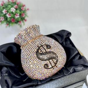 DOLLAR CRYSTAL CLUTCH
