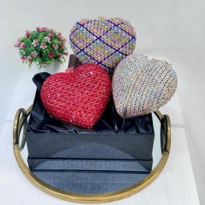 HEART CRYSTAL CLUTCH