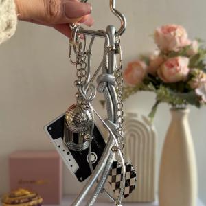 Monochromatic Punk Bag Charm
