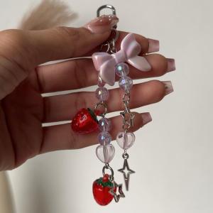 Sweet-pea Strawberry Bag Charm